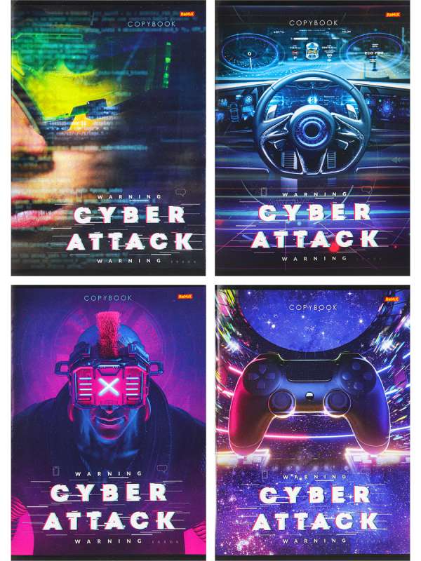Notebook Sqaure 96 sheets. CYBERATTACK