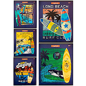 Notebook GRID 48 sheets. SURFING THEME