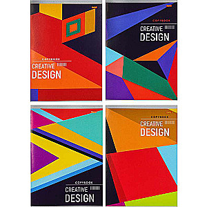 Notebook CHECKERED 96 sheets. COLORFUL GEOMETRY