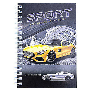 A6 Notebook, 80 sheets. NOIR CARS