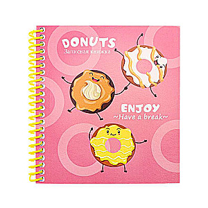A6 Notebook 80 sheets. DONUTS HAVE FUN