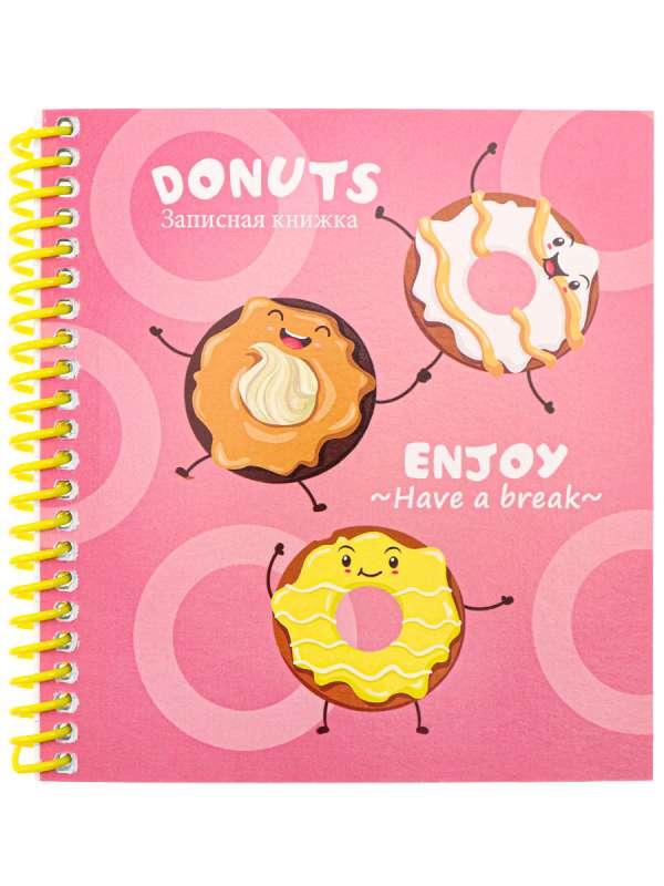 A6 Notebook 80 sheets. DONUTS HAVE FUN