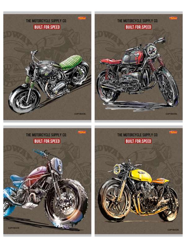 Notebook GRID 96 sheets. IMPECCABLE MOTORCYCLE
