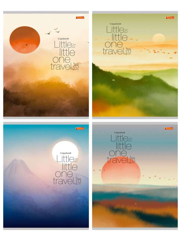 Notebook GRID 96 sheets. CAREFREE LANDSCAPES 