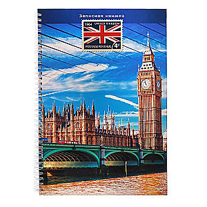 Notebook on Spiral A4 120 sheets. LONDON