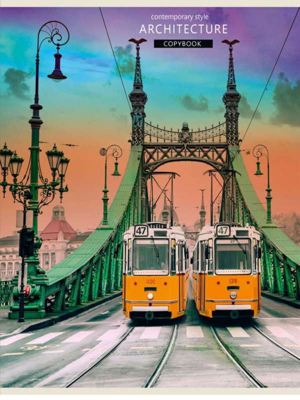 Notebook CHECK 48 sheets A4 BRIDGE AND TRAMWAY
