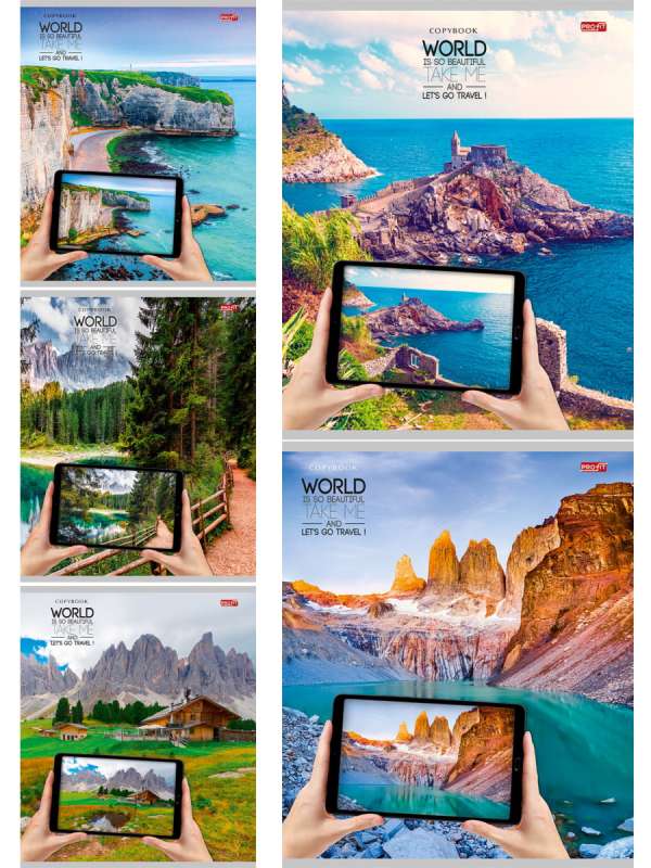 Notebook CHECKER 48 sheets. TRAVELING WITH A TABLET
