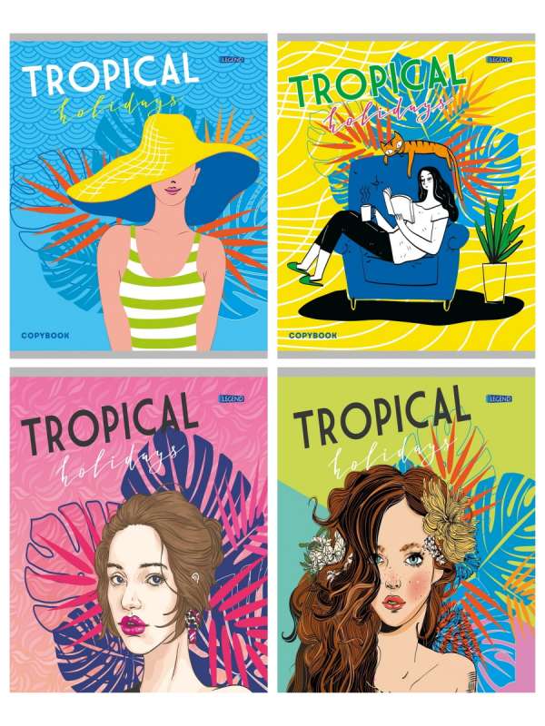 Notebook LINE 48 sheets. GIRLS AND TROPICS