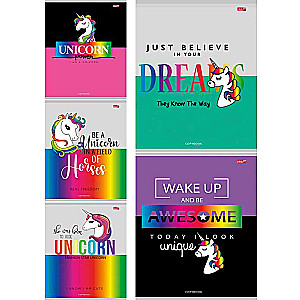 Notebook GRID 48 sheets. COLOR BLOCK AND UNICORNS