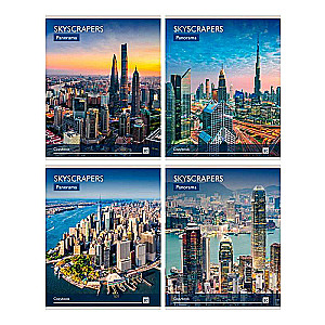 Notebook CHECK 80 sheets. INCREDIBLE SKYSCRAPERS