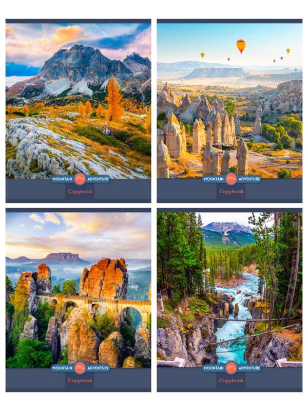 Notebook GRID 80 sheets. ENCHANTING LANDSCAPES
