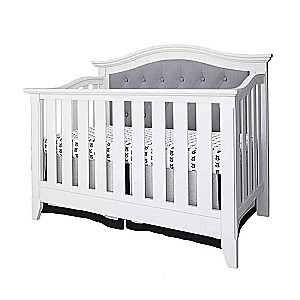Children's crib MO-17 size 140*70, white-gray