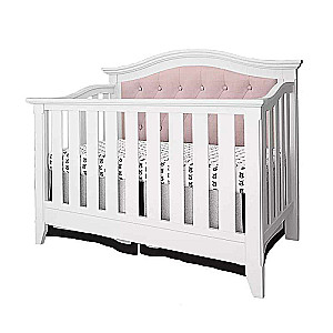 Children's crib MO-17 size 140*70, white-pink