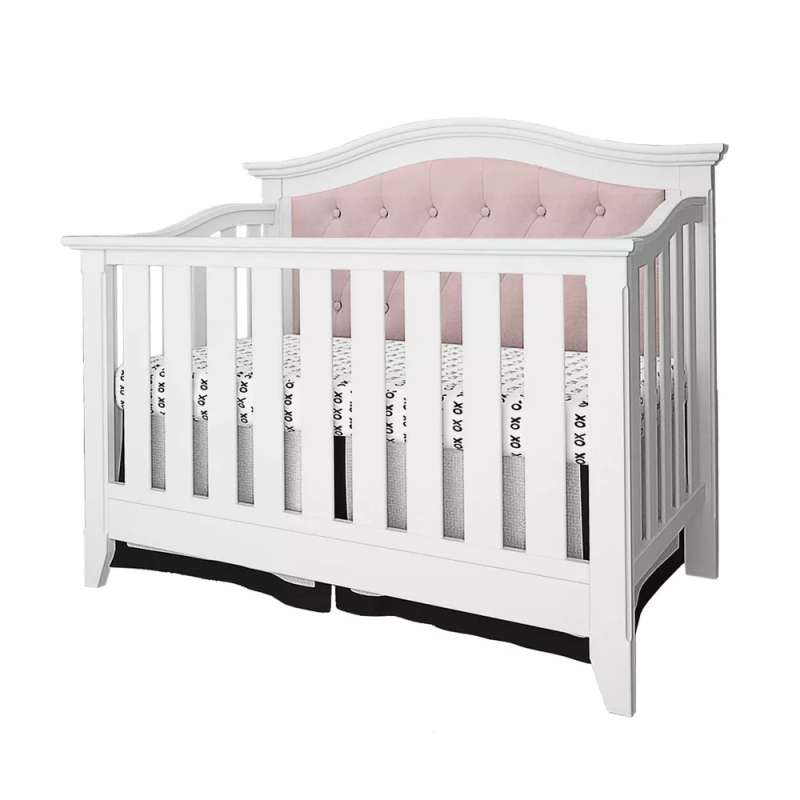 Children's crib MO-17 size 140*70, white-pink