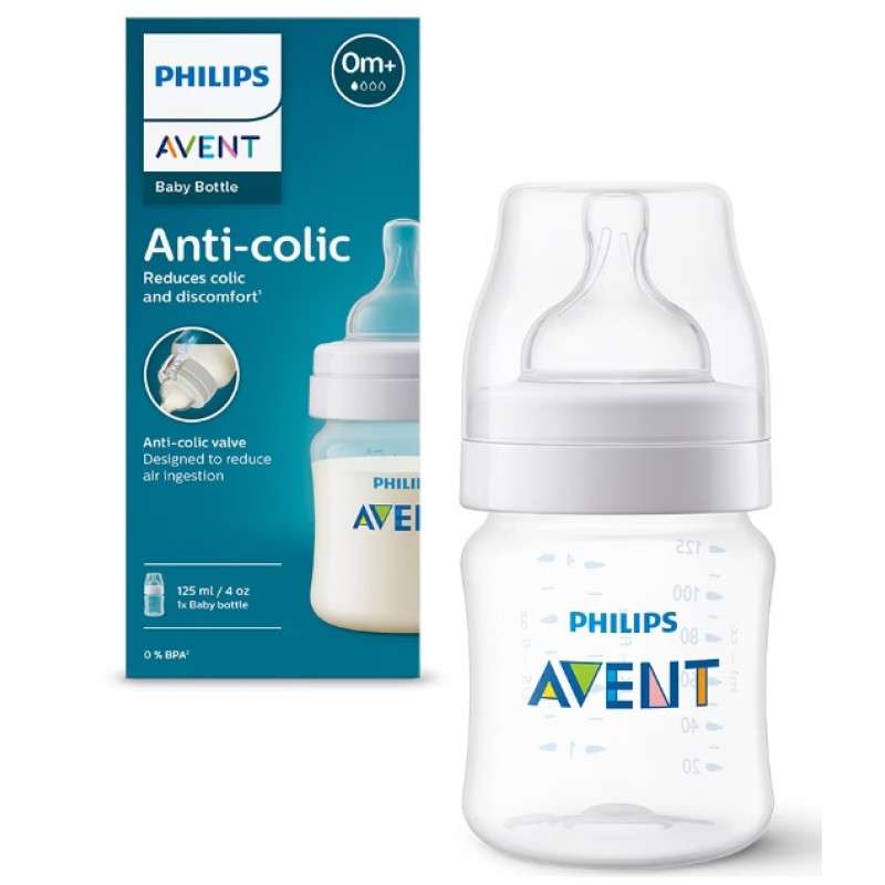 Philips Avent Anti-colic Feeding Bottle 125 ml, Nipple for Newborns, 0m+