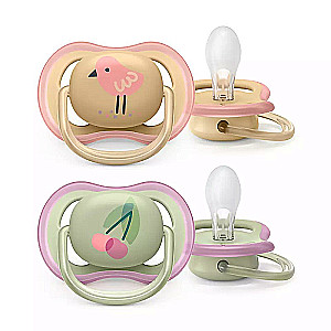 Philips Avent pacifier Ultra Air DECO, 0-6M 2 pcs., for girls