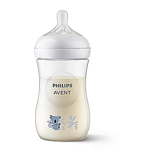 Philips Avent Natural Response Feeding Bottle Koala 260 ml, Slow Flow Nipple, 1m+