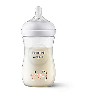 Philips Avent Natural Response Feeding Bottle Giraffe 260 ml, slow flow nipple, 1m+