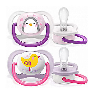 Philips Avent Ultra Air Animals Pacifier, 0-6M 2 pcs., for girls