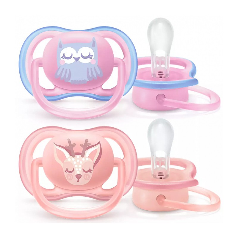 Philips Avent Ultra Air pacifier, 0-6M 2 pcs., for girls
