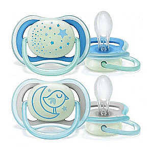 Philips Avent Ultra Air Night Pacifier, 6-18M, 2pcs, blue