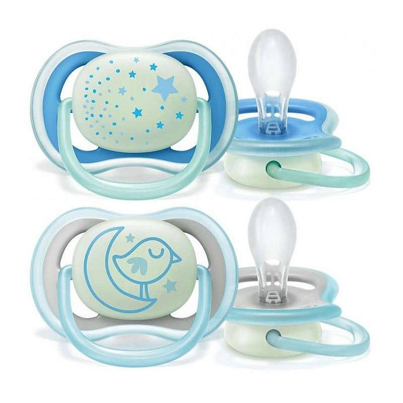 Philips Avent Ultra Air Night Pacifier, 6-18M, 2pcs, blue