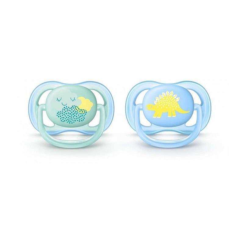 Philips Avent Ultra Air DECO silicone pacifier, 0-6 months, for boys 2 pcs.