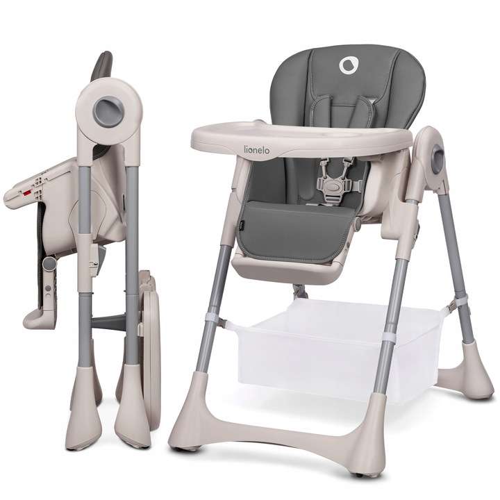 Feeding Chair Lionelo Zanna Grey Stone, gray