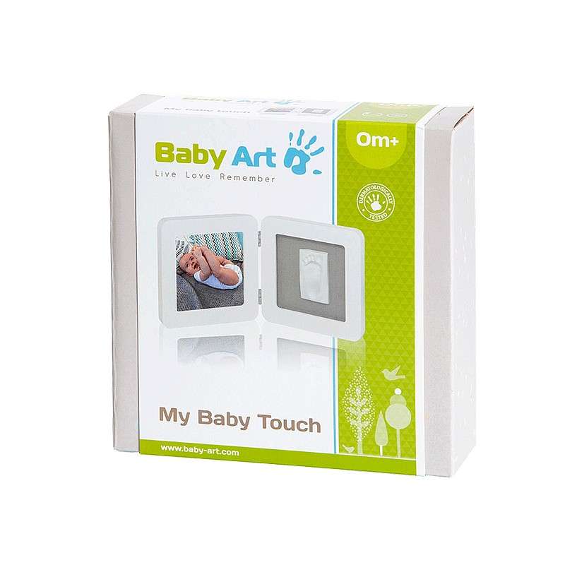 Baby Art Double 1P Essentials set for making baby footprints/hands, white