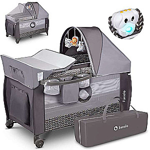 Lionelo Sven Plus Travel Cot, Gray