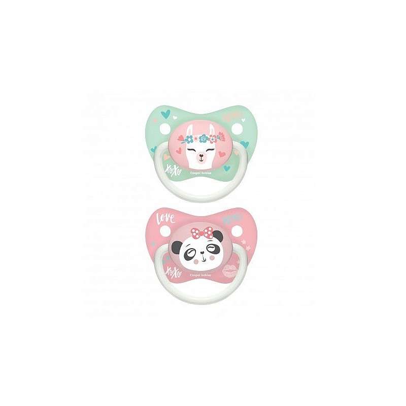 CANPOL BABIES orthodontic set of silicone pacifiers ExoticAnimals 6-18m