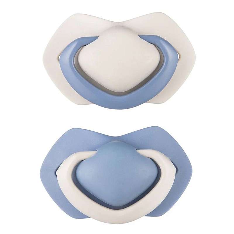 CANPOL BABIES Silicone Latex Pacifier, Symmetrical 6-18m PURE COLOR 2pcs.