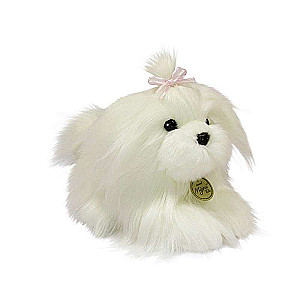 Soft Toy AURORA Maltese Bichon, 15 cm.