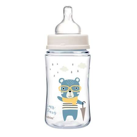 CANPOL BABIES anti-colic bottle with wide neck 240ml Easy StartBONJOUR PARIS 35/232_blu