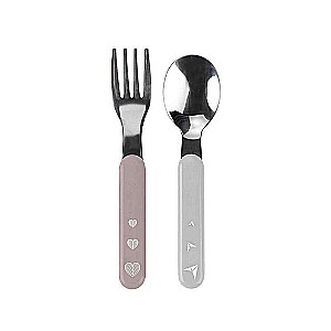 BABYONO stainless steel fork and spoon