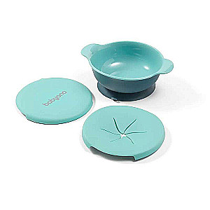 BABYONO Snack Plate with Lid and Suction Cup 300ml 6m+
