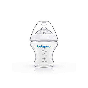 BABYONO NATURAL NURSING bottle 180ml with silicone nipple 0m+