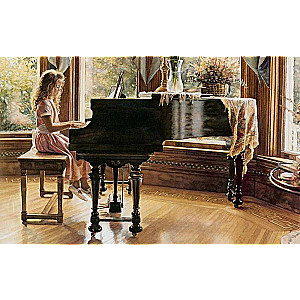 Paint by Numbers 30x40 cm Girl at the Piano