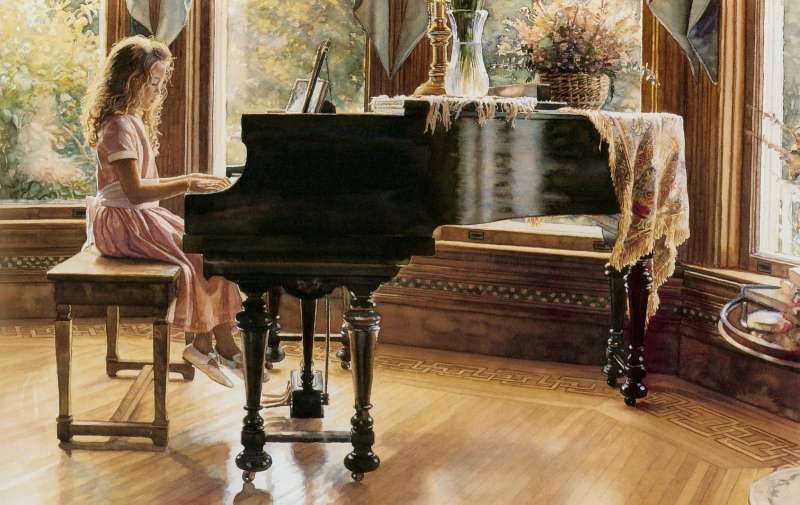Paint by Numbers 30x40 cm Girl at the Piano