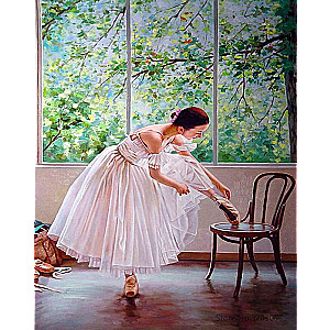 Paint by Numbers 30x40 cm Ballerina in a Pink Dress