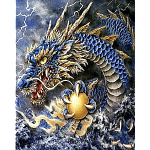 Paint by numbers 30x40 cm Blue Dragon