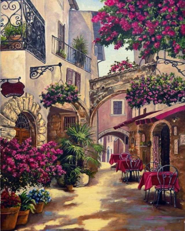 Paint by Numbers 30x40 cm Streets of Italy