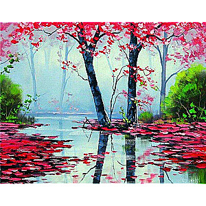 Numbered Paintings 30x40 cm Sakura by the River