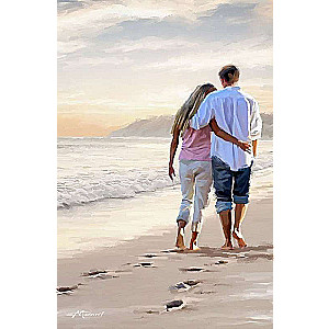 Paint by Numbers 30x40 cm Walk on the Beach