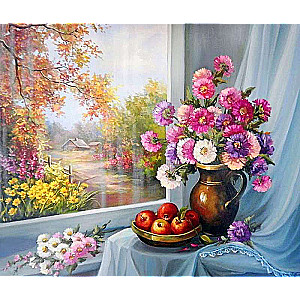 Numbered paintings 30x40 cm Flower still life with apples