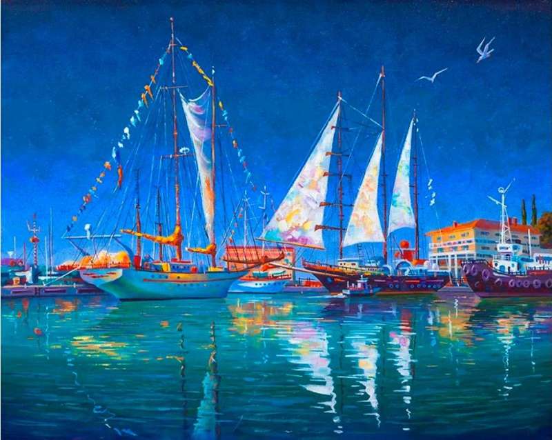 Numbered Painting 30x40 cm Yacht Club
