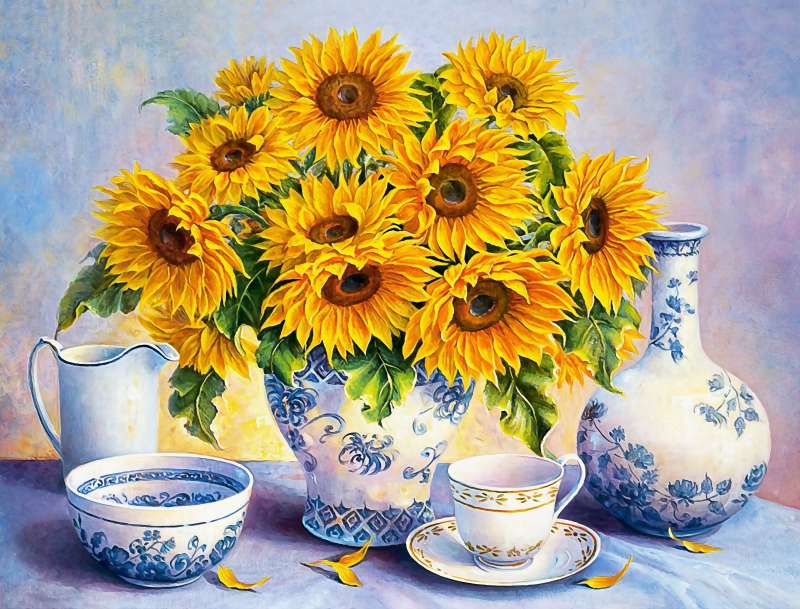 Paint by numbers 30x40 cm Sunny bouquet