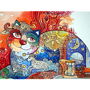 Numbered Paintings 30x40 cm Zodiac Cat