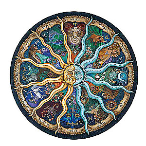 Diamond mosaic 30x30 cm Zodiac sun, 23 colors, level 3