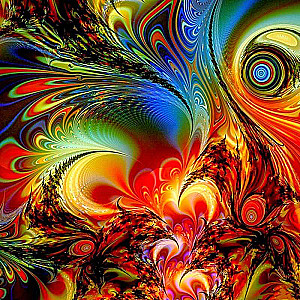 Diamond Mosaic 30x30 cm Symbol of Rebirth - Phoenix, 23 colors, level 3